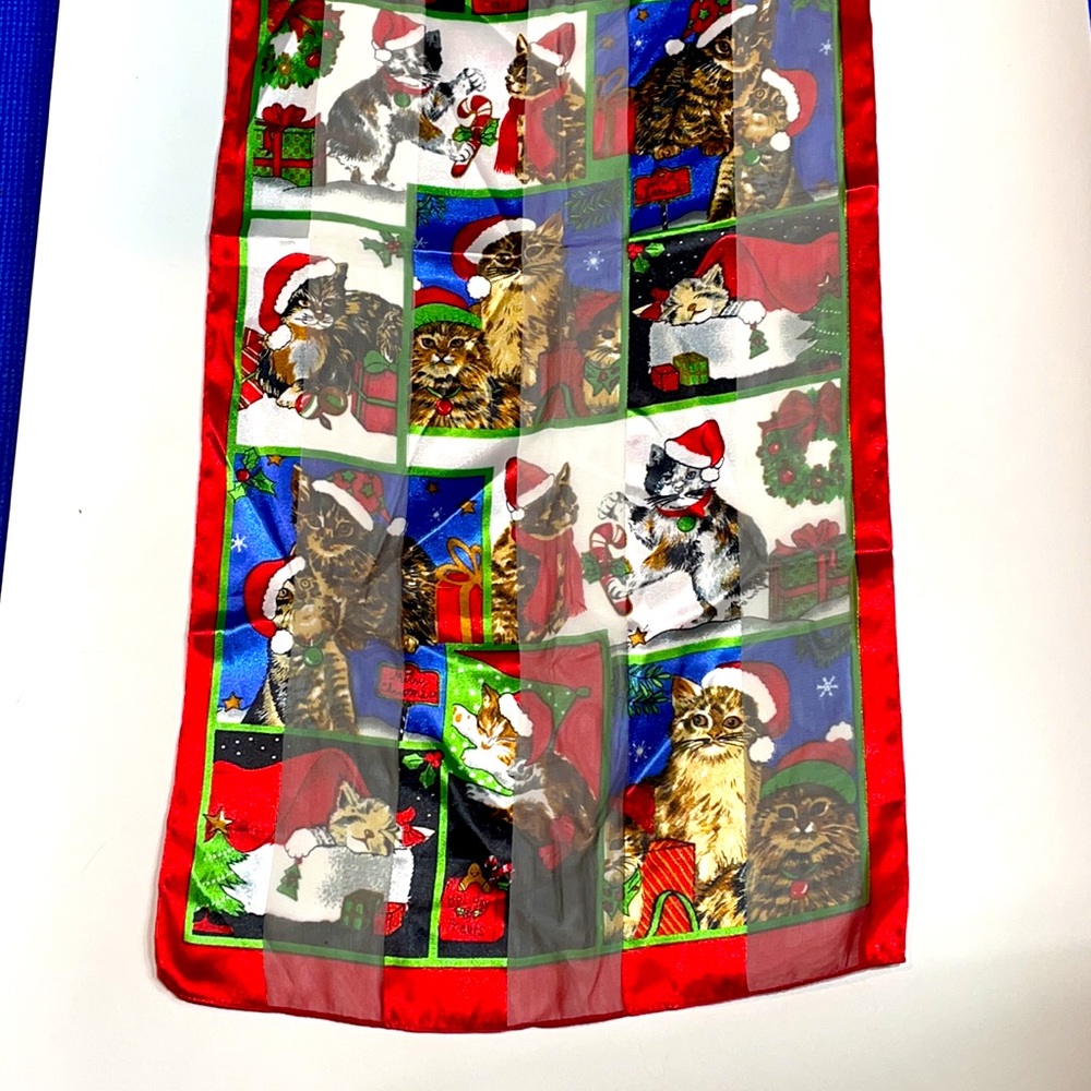 Holiday Cat Themed Scarf
